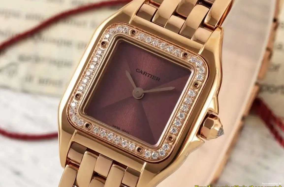 Panthere Quartz 22mm AF De Dia RG RG Secrete Ladies Brown Dial 0406